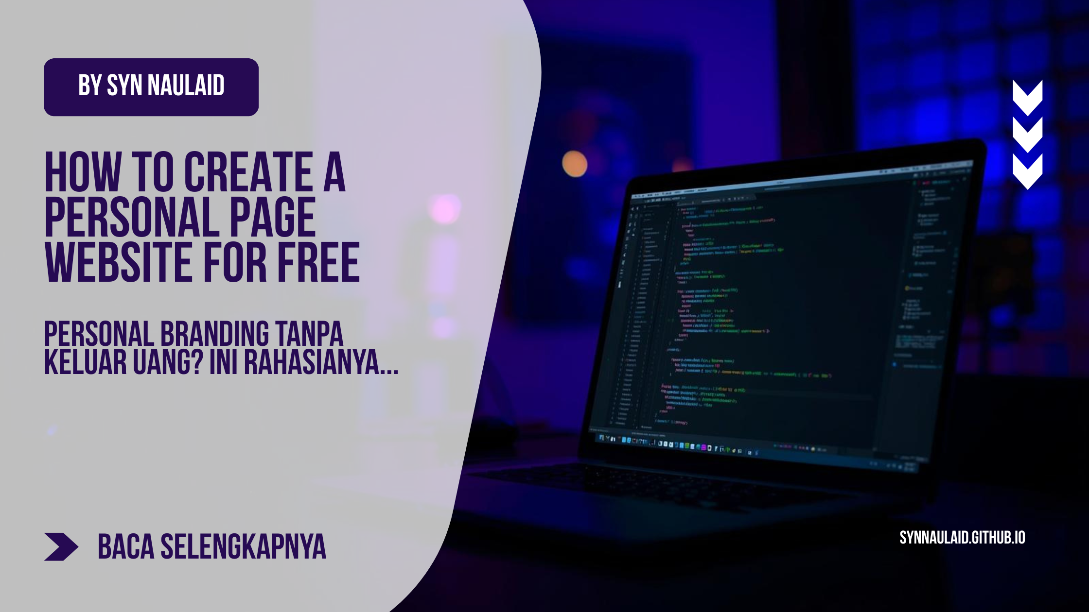 Cara membuat website personal page untuk personal branding secara gratis dengan github pages
